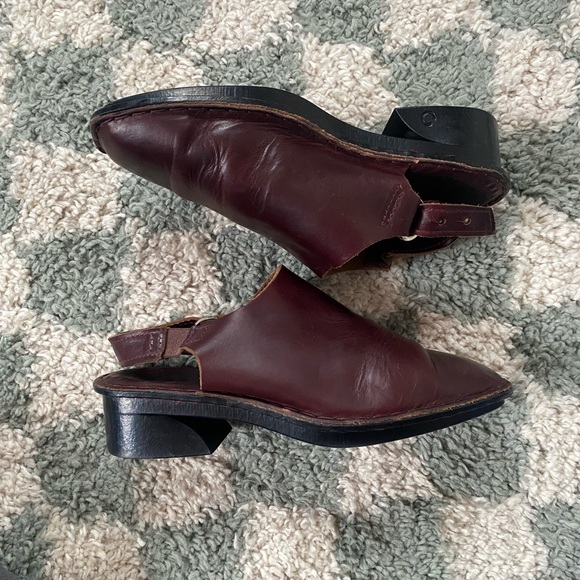 HILOS Aurora Mule in Burgundy Leather - Picture 3 of 9